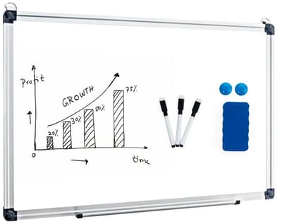 JOYNEXTBUY Whiteboard 40x60 cm – Magnetisch Whiteboard – Wandmontage – Krasbestendig – Aluminium Frame – Multifunctioneel Memobord