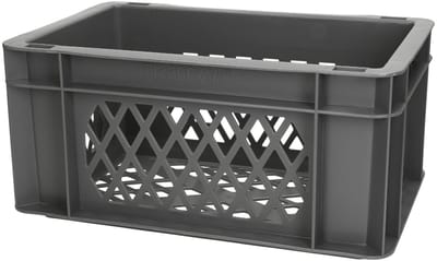 transport bagage krat mini (grijs) - Fietsmand