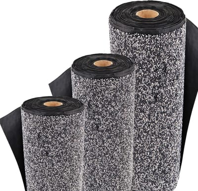 Steenfolie 1 m x 0,4 m breed. Voor vijverranden, beekjes, vijvers, vijverbekleding, grindfolie. Grijs.