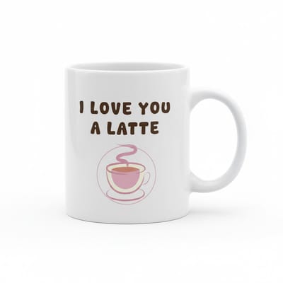 I Love You a Latte – Schattige Koffie Woordgrap Koffiemok 330 ml | Romantisch Cadeau voor Koffieliefhebbers & Stellen