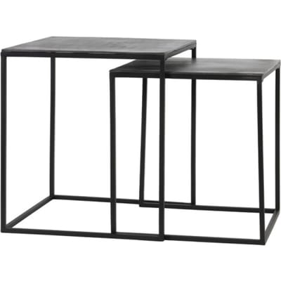 Light & Living - Bijzettafel BANOS - Ø44.5x50.5cm - Zilver - Set van 2