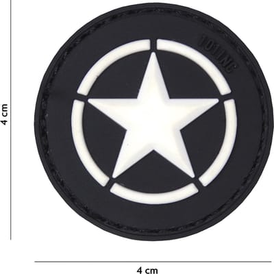 101 Inc Embleem 3D Pvc Allied Star Zwart  18044