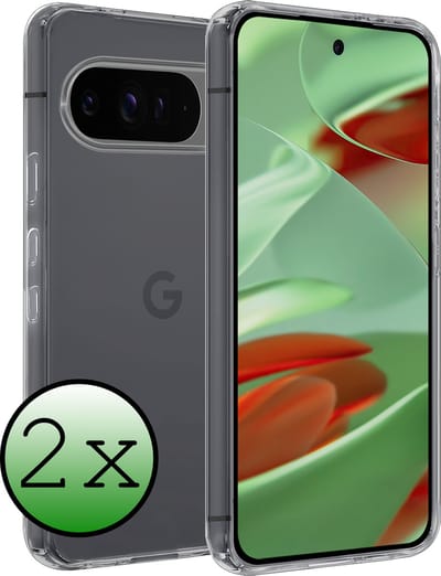 Hoesje 2 Stuks - Geschikt voor Google Pixel 10 Pro - Sterk & Shockproof - Case Siliconen - Back Cover - Telefoon Hoes - Transparant