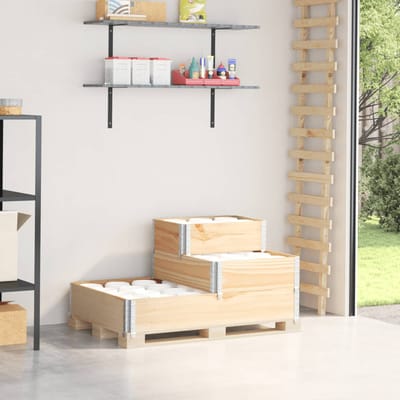 vidaXL - Verhoogde - plantenbak - 3-laags - 120x80 - cm - massief - grenenhout