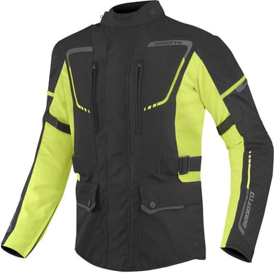 Bogotto Azury 2in1 Waterdichte Zwart Neon Geel Textiele Motorjas - Jas
