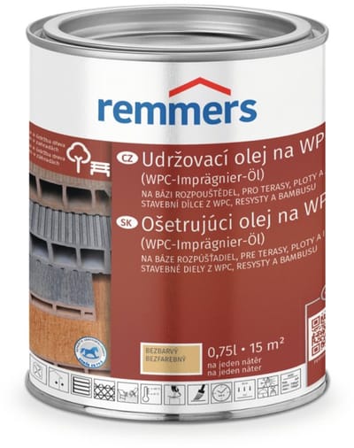 Remmers WPC impregnerende olie 0,75l, Kleurloos