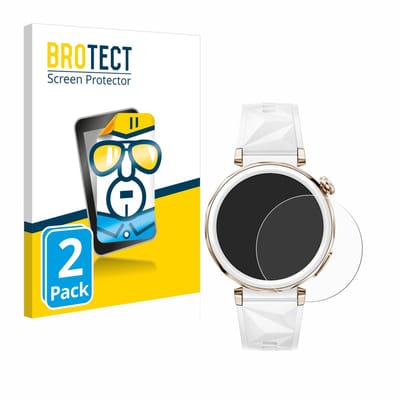 BROTECT - Screenprotector voor Huawei Watch GT 5 Pro (42 mm) - Folie Beschermfolie transparant 2 Stuks