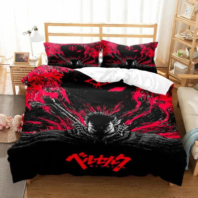 Berserk Anime Dekbedovertrek Collectie Zonder Linnen King Queen Dubbel Volledig Tweepersoons Enkel Formaat Met Beddengoed Collectie 135X200cm-2pcs