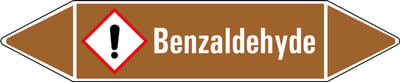 Benzaldehyde leidingmarkering op vel 75 x 17 mm - 8 per vel