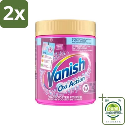 Vanish Oxi Action - Vlekkenverwijderaar Poeder - Zonder Bleek - Gekleurde Was - 530 Gram - Voordeelverpakking - 2 stuks - Vlekkenverwijderaar - Wasbooster