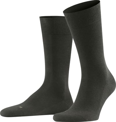 FALKE Sensitive London met comfort tailleband katoen sokken heren groen - maat 39-42