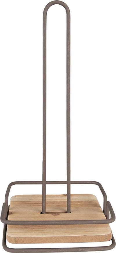 Clayre & Eef Keukenrolhouder 15x15x32 cm Bruin IJzer