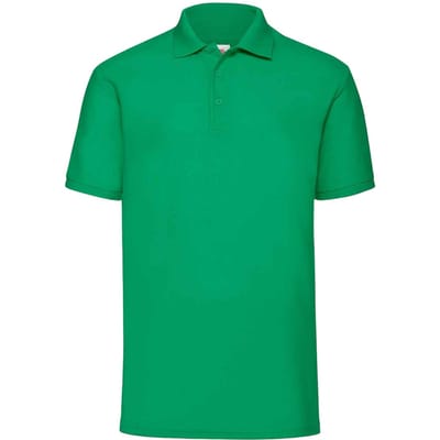 Fruit of the Loom Heren 65/35 Poloshirt (Kelly Groen)