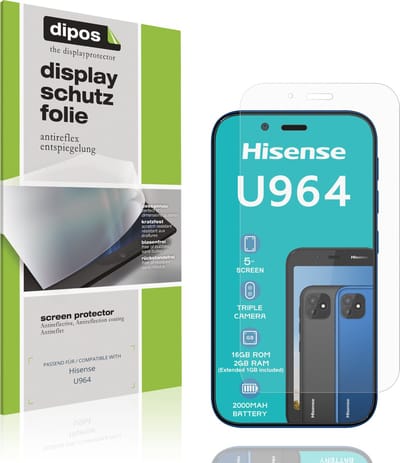 dipos – 4x Matte Beschermfolie geschikt voor Hisense U964 | Krasbestendige & antireflecterende Screenprotector Ultra-Thin