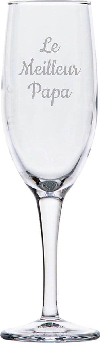 Champagneglas gegraveerd - 16,5cl - Le Meilleur Papa