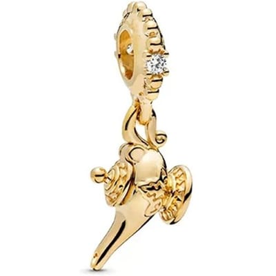Miniso Aladdin's magische lamp vliegend tapijt Bedel Kralen Componenten Kralen Componenten Hanger Compatibel Met Authentiek Origineel Koperen Metalen Armband Hoog beige