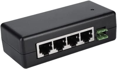 Allecto - Power Injector - PoE Ethernet Voeding - 12V-48V - 4 Poorten - IP Camera - Krachtige en betrouwbare voedingsoplossing voor netwerken