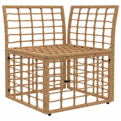 vidaXL - Modulair - Buitenkant - Hoekbank - Eenheid - Naturel - poly - rattan