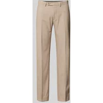 Pantalon met persplooien en achterzakken