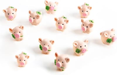 Gelukspoppetjes - Geluksdecoratie - Mini Gelukspig - Schattige Vierbladige Klaver - Perfect voor Elke Gelegenheid - Voor Dames en Heren