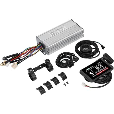 Contrôleur de Moteur à Onde Sinusoïdale Panneau LCD8H Kit d'Accélérateur au Pouce pour Moteur 48V 1000W 1500W Vélo Électrique Scooter black