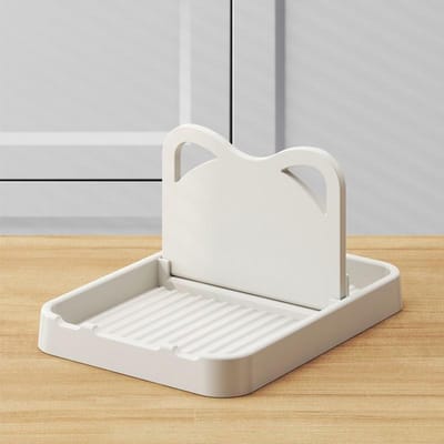 Support de couvercle de casserole multifonctionnel, support de couvercle de casserole, repose-cuillère, spatule, étagère de rangement de cuillère, accessoires de cuisine blanc