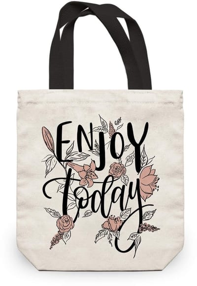 Dailygoods- Canvas Tas Herbruikbaar 50LBS - Bloemenpatroon - Opvouwbaar - Milieuvriendelijk - Draagtas - Stijlvol Ontwerp - Boodschappentas