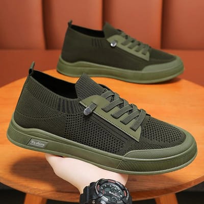 Schoenen voor Heren Zomer Nieuwe Koreaanse Stijl Herenschoenen Effen Kleur Casual Canvas Schoenen Ademende Enkele Schoenen 42 orange