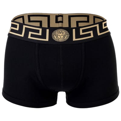Versace Bi-Pack Trunk Jersey Topeka Bi-Stretch Cotton Organic New Logo Boxershorts