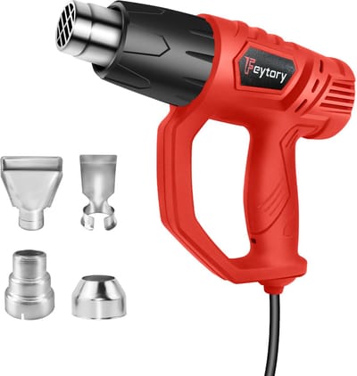 Warmtepistool 2000W, Hete Iuchtpistool Met 4 Mondpunten Voor Ambachtelijke Reliëf, Krimp Verpakking en Onttrekking Pijn