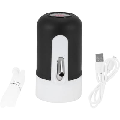 Waterfles Pomp USB Opladen Elektrische Drinkwater Dispenser Kit voor Huis KantoorZwart black