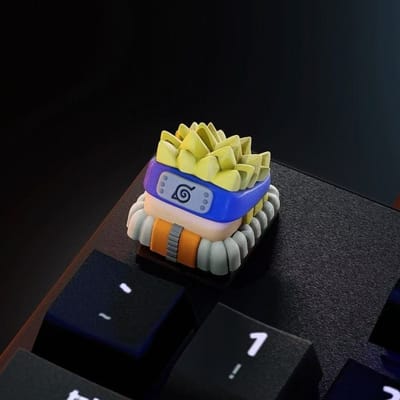 Figurine Naruto Sasuke Uzumaki Naruto Sakura Keycap DIY Mignon Dessin Animé Croix Clavier Mécanique Base ESC Keycap Cadeau