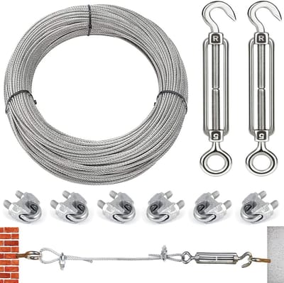 3 mm staalkabel voor klimhulp en lampophanging – roestvrij staal, sterk en duurzaam (10 m)