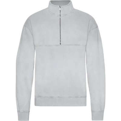 1/4 rits sweater Colorful Standard Organic Faded Grey