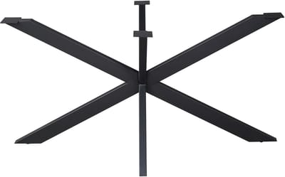 Starfurn Matrixpoot Zwart Ovaal/Rechthoek 140 cm Koker 4x8 cm