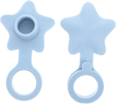 Badstop Set - Afvoerplug Haarvanger - Water Dicht Houden - Stervormig Flexibel Siliconen - 105 cm Diameter - Hemelsblauw