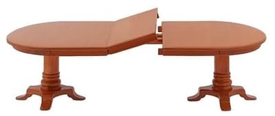 Mini Mundus 40109 Biedermeier Eettafel Uitschuifbaar Bouwpakket Schaal 1:12 – Houten Miniatuur Dining Table met Inzet – om te Verven of Beitsen