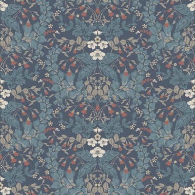 Duro Vliesbehang 429-02 - Linnéa - Botanisch Blauw - 53cm x 10.05m