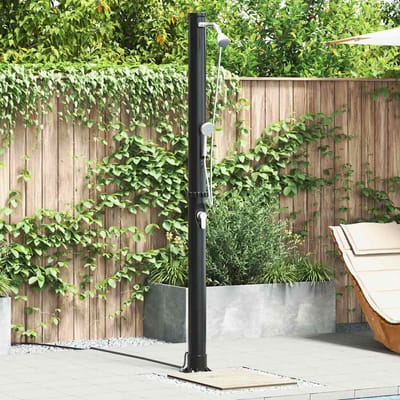 vidaXL - Buiten - Zonne-douche - 20 - l - PVC - en - Aluminium - Zwart