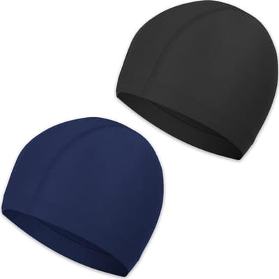 Zachte en Elastische Unisex Zwemcaps voor Kinderen, Vrouwen en Mannen - Perfect voor Zwembaden en Wateractiviteiten (2 Stuks)
