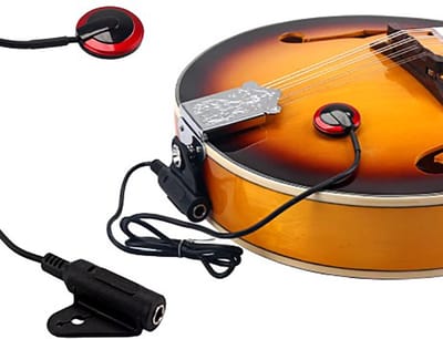 Actie4you® - Contact Microfoon voor Instrument – Gitaar - Viool - Contactmicrofoon – Instrumenten Microfoon - 1/4 Jack – Zwart Rood