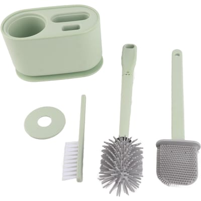 Toiletborstelset met lange steel Diepe Reiniging Multifunctioneel Hangende Toiletborstelset voor Badkamer groen