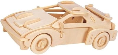 Eureka Gepetto's Workshop Wooden Construction Kit 3D - Racecar