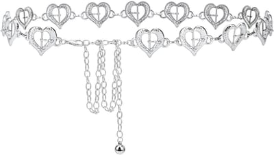 Dailygoody - Plus Size Kettingriem - Verstelbare Tailleketting - Stijlvol Accessoire - Zilver - Ideaal voor Kleding - Comfortabele Draagervaring - Per...