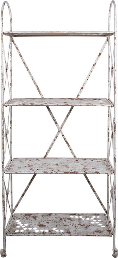 Clayre & Eef Wandrek 76x47x177 cm Wit Bruin Metaal