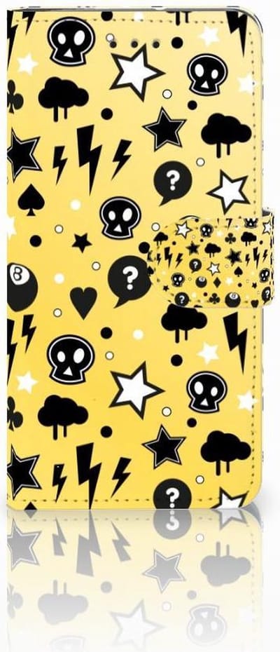 Telefoonhoesje met Naam Motorola Moto G7 Play Punk Geel