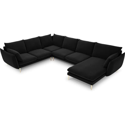 7-zitshoekbank Elio links velvet | Milo Casa