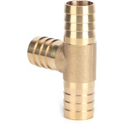 2 pièces 3 4 pouces Té Fileté Tuyau Laiton Raccord en T Barb pour Gaz Carburant Eau Air