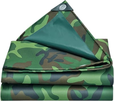 Zwaar Zeildoek - Waterdicht Doek - Buiten Beschermen - Verdikt & Krasbestendig - 5x5 Meter - Camouflage
