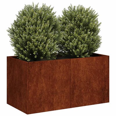 vidaXL - Plantenbak - roestig - 80x40x40 - cm - weervast - staal